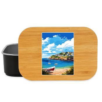 Coverack Cornwall England Reiseposter Souvenir - Lunch Box - Schwarz - Vorne