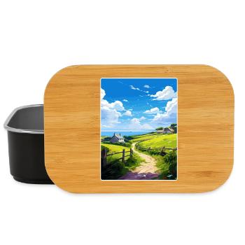 Lamorna Cornwall England Reiseposter Souvenir - Lunch Box - Schwarz - Vorne