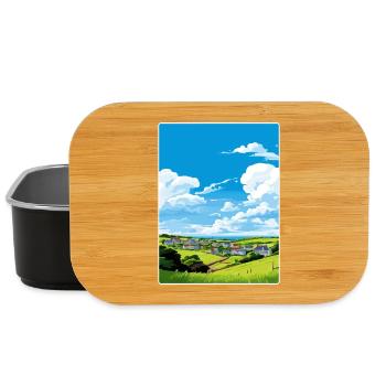 Crantock Cornwall England Reiseposter Souvenir - Lunch Box - Schwarz - Vorne