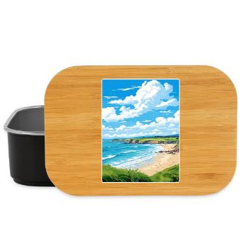 Maenporth Cornwall England Reiseposter Souvenir - Lunch Box - Schwarz - Vorne
