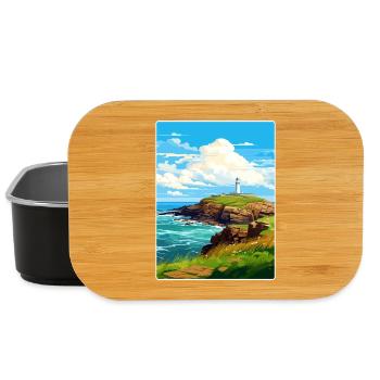 Godrevy Point Angleterre Affiche de voyage Souvenir WPA - Boîte à goûter - noir - Devant