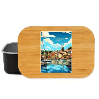 Falmouth England Reise Poster Souvenir Farbe WPA - Lunch Box - Schwarz - Vorne