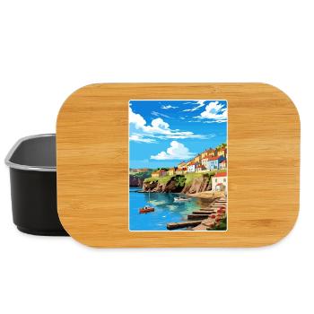 Charlestown, Cornwall, England, Reiseposterkarte - Lunch Box - Schwarz - Vorne