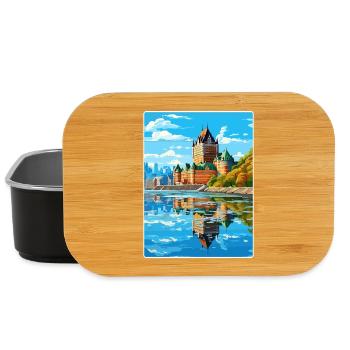 Quebec City Kanada Reise Poster Souvenir Farbe WP - Lunch Box - Schwarz - Vorne