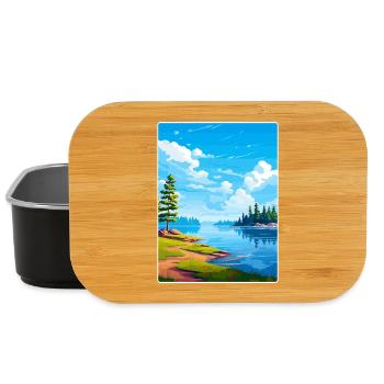 Lake Arrowhead California Travel Poster Souvenir - Lunch Box - black - Front