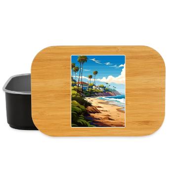 Malibu Kalifornien Reise Poster Souvenir Farbe WPA - Lunch Box - Schwarz - Vorne