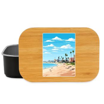 Manhattan Beach Kalifornien Reiseposter Souvenir - Lunch Box - Schwarz - Vorne