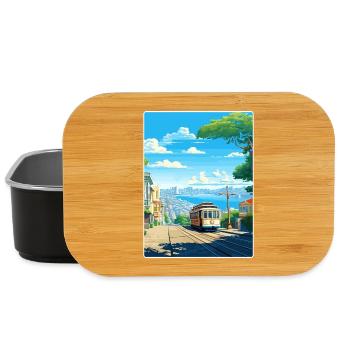 San Francisco Golden Gate Kalifornien Reiseposter - Lunch Box - Schwarz - Vorne