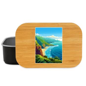 Na Pali Coast Hawaii Voyage Poster Souvenir WPA - Boîte à goûter - noir - Devant