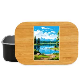 Big Bear Lake California Travel Poster Souvenir - Lunch Box - black - Front
