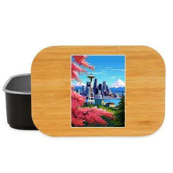 Seattle Washington DC Reiseposter Souvenir WPA - Lunch Box - Schwarz - Vorne