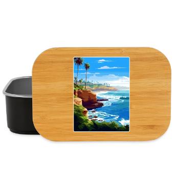 La Jolla Cove Kalifornien Reiseposter Souvenir - Lunch Box - Schwarz - Vorne