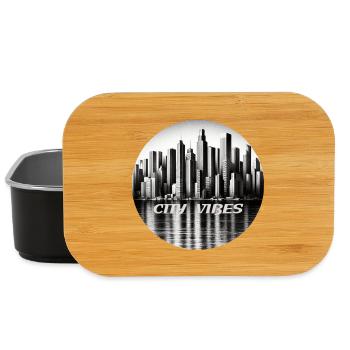 Stadtvibes Skyline Schwarz Weiß - Lunch Box - Schwarz - Vorne