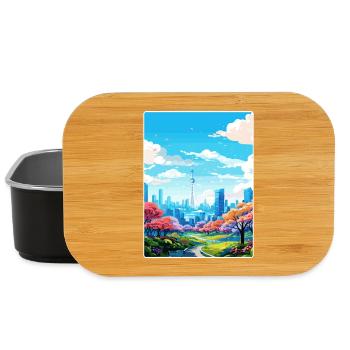 Seoul South Korea Travel Poster Souvenir Paint WPA - Lunch Box - black - Front