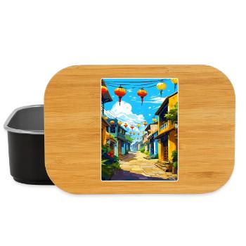 Hoi An Vietnam Reise Poster Souvenir Malerei WPA - Lunch Box - Schwarz - Vorne