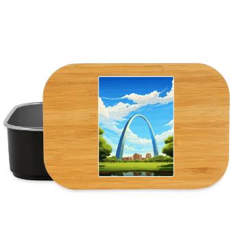 Gateway Arch Nationalpark Reiseplakat Souvenir - Lunch Box - Schwarz - Vorne