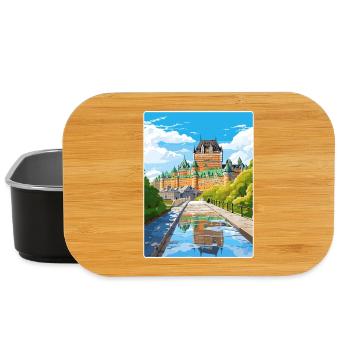 Quebec City Kanada Reise Poster Souvenir Farbe WP - Lunch Box - Schwarz - Vorne