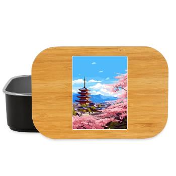 Kyoto Japon Affiche de voyage Souvenir Carte Postale Peinture - Boîte à goûter - noir - Devant