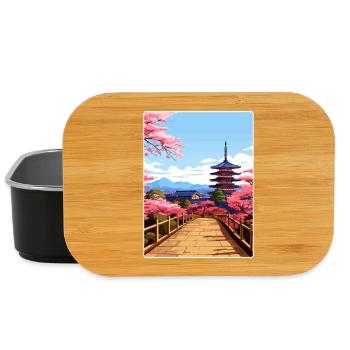 Kyoto Japon Affiche de voyage Souvenir Carte Postale Peinture - Boîte à goûter - noir - Devant