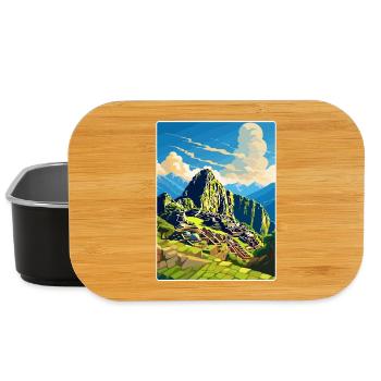 Machu Picchu Peru Reise Poster Souvenir Farbe WPA - Lunch Box - Schwarz - Vorne