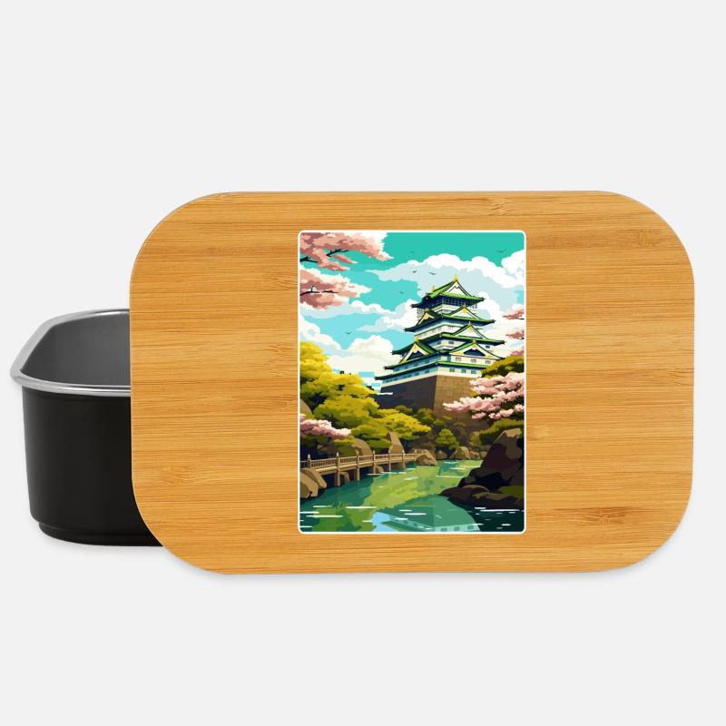 Osaka Japan Reise Poster Souvenir Postkarte Farbe - Lunch Box - Schwarz