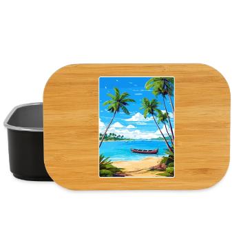 Ko Samui Thaïlande Affiche de voyage thaïlandaise Souvenir WPA - Boîte à goûter - noir - Devant