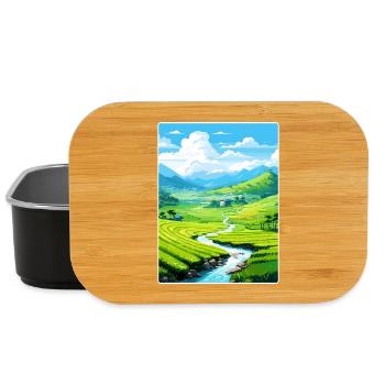 Vietnam Travel Poster Souvenir Postcard Painting - Lunch Box - black - Front