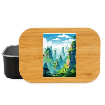 Zhangjiajie Chine Voyage Affiche Peinture Souvenir WPA - Boîte à goûter - noir - Devant
