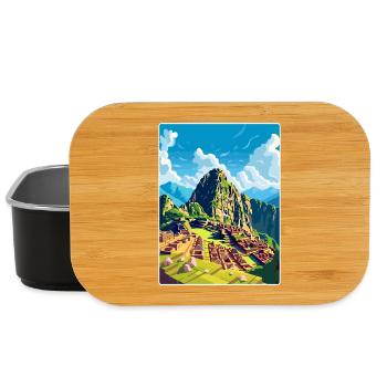 Machu Picchu Peru Reise Poster Souvenir Farbe WPA - Lunch Box - Schwarz - Vorne