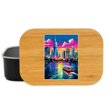 Bangkok Thaïlande Affiche de voyage thaïlandaise Souvenir WPA - Boîte à goûter - noir - Devant