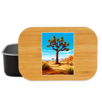 Joshua Tree Nationalpark Kalifornien Reiseposter - Lunch Box - Schwarz - Vorne