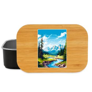 Parc national Banff Canada Affiche de voyage souvenir - Boîte à goûter - noir - Devant