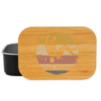 klettern retro bouldern symbol logo vintage icon - Lunch Box - Schwarz - Vorne