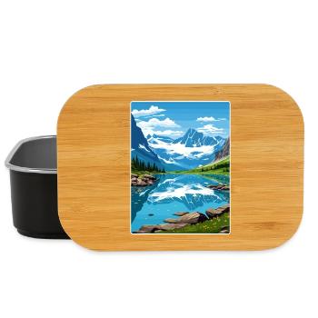 Gletscher-Nationalpark Reiseposter Souvenir WPA - Lunch Box - Schwarz - Vorne