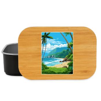 Amerikanisch-Samoa Nationalpark Reise Posterkarte - Lunch Box - Schwarz - Vorne