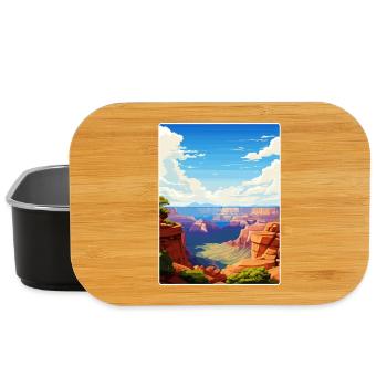 Parc national du Grand Canyon, Arizona, Affiche de voyage - Boîte à goûter - noir - Devant