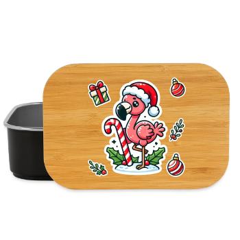 Festive Flamingo Fun - Lunch Box - Schwarz - Vorne