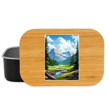 Gletscher-Nationalpark Reiseposter Souvenir WPA - Lunch Box - Schwarz - Vorne