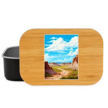 Badlands Nationalpark Reise Poster Souvenir WPA - Lunch Box - Schwarz - Vorne
