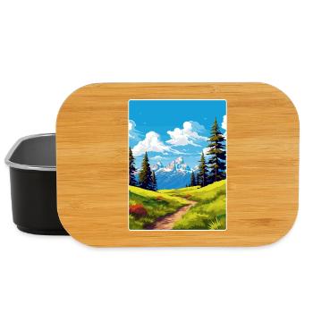 Affiche de voyage souvenir du parc national de Grand Teton - Boîte à goûter - noir - Devant