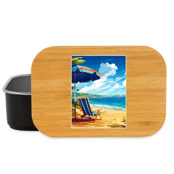 République dominicaine Carte d’affiche de voyage dans les Caraïbes - Boîte à goûter - noir - Devant