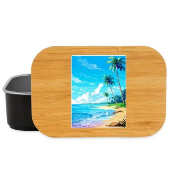 Île Caraïbes Voyage Poster Souvenir - Boîte à goûter - noir - Devant