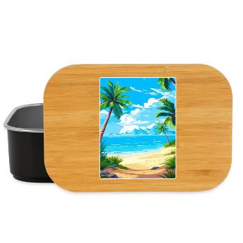 Aruba Caribbean Travel Poster Souvenir Paint WPA - Lunch Box - black - Front