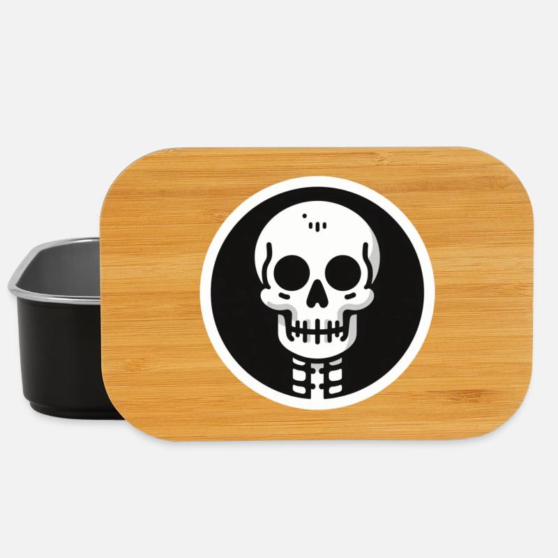Skelett Halloween - Lunch Box - Schwarz