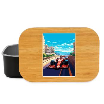 Monaco Circuit Motorsport Rennen Rennen Reise Poster - Lunch Box - Schwarz - Vorne