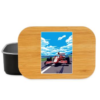 Suzuka Circuit Motorsport Race Japan Painting WPA - Lunch Box - black - Front