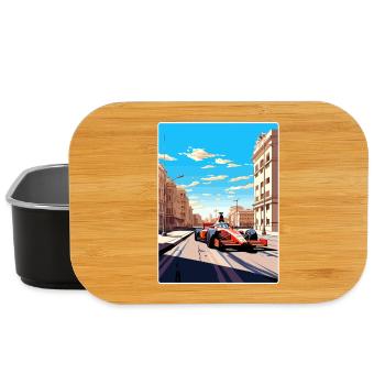 Valencia Circuit Motorsport Race Spanien Travel Card - Lunch Box - Schwarz - Vorne