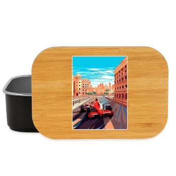 Valencia Circuit Motorsport Race Spain Travel Card - Lunch Box - black - Front
