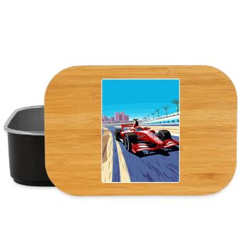 Manama Circuit Motorsport Race Bahrain Travel Card - Lunch Box - Schwarz - Vorne