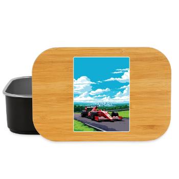 Lebendiges Formel-Rennwagen-Design - Lunch Box - Schwarz - Vorne